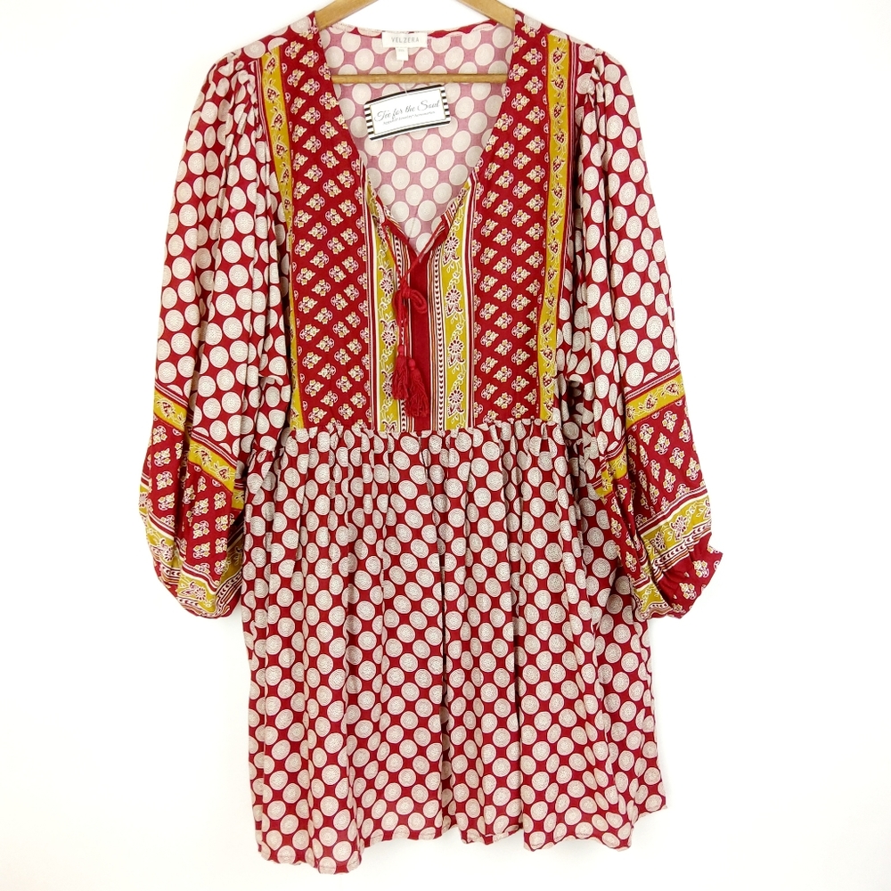 Velzera Dream Every Day Burgundy Tunic Size 2XL